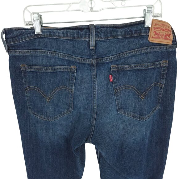 Levi Boyfriend Mid Rise Jeans Dark Blue Wash Classic 32 - Picture 6 of 16